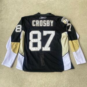 Reebok Pittsburgh Penguins Sidney Crosby NHL Jersey Inaugural Patch Adult 54